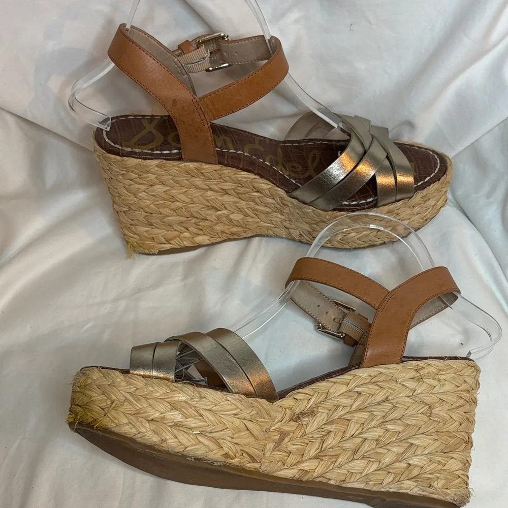 Sam Edelman Darlene Platform Wedge Sandals Size 8.5 - Picture 3 of 14